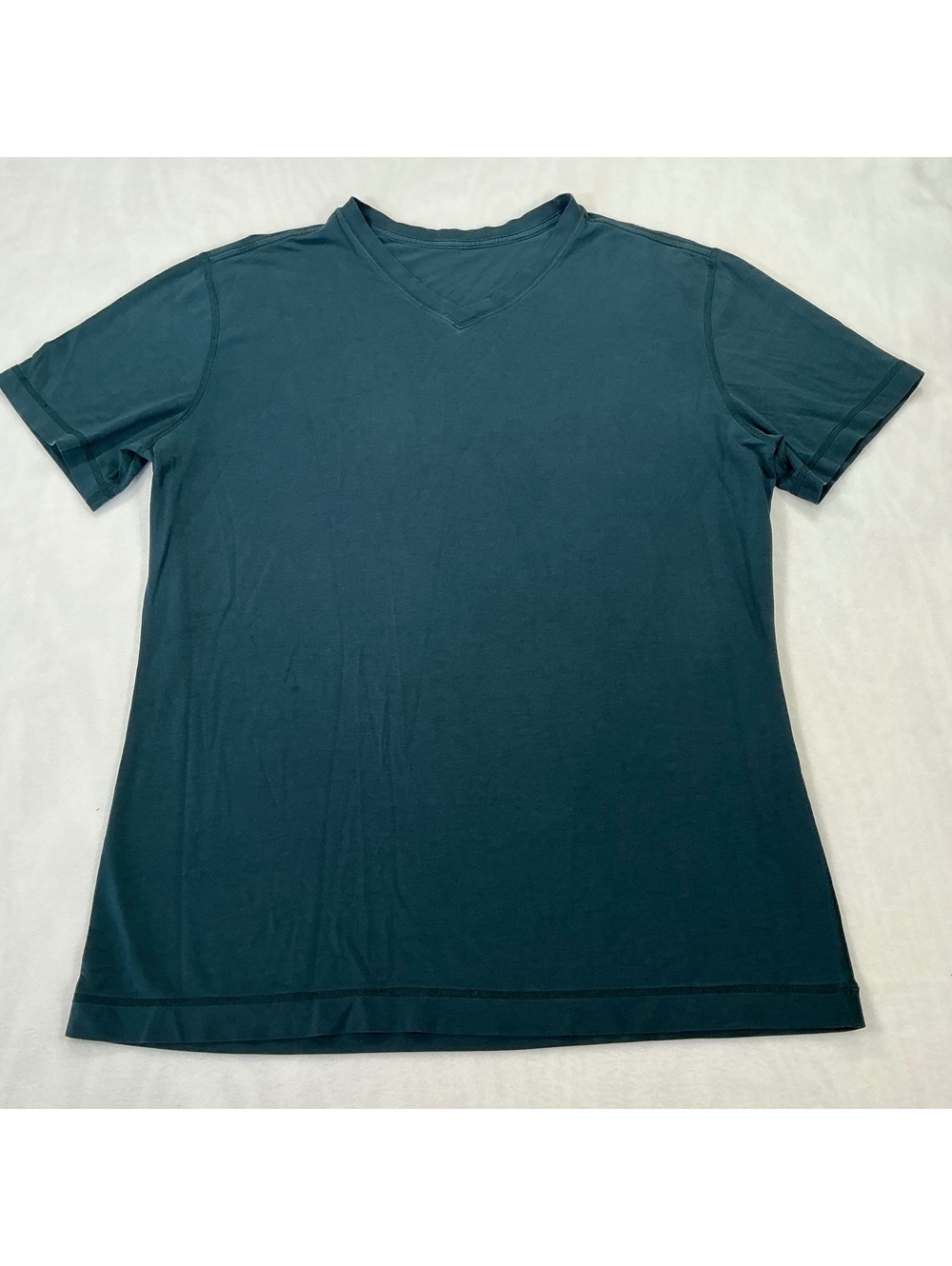 Lululemon Men’s V-Neck Short Sleeve Performance Tee Blue Green Size L